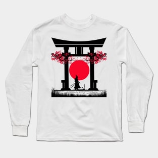 Samurai Torii Gate | Japanese Vibes Long Sleeve T-Shirt